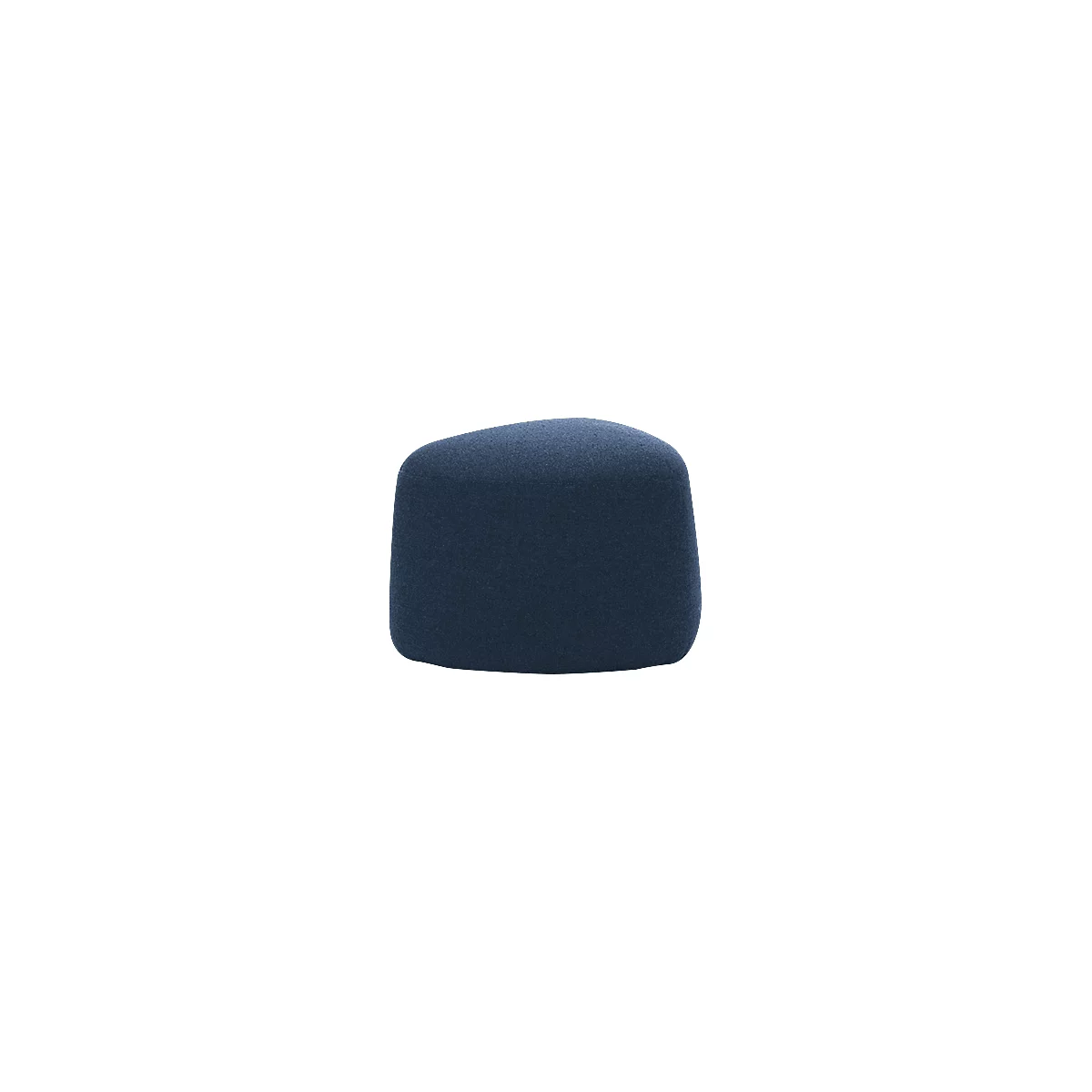 Polstermöbel Leyform GOGO Pouf, klein, oval, B 550 x T 515 x H 440 mm, mit Gleitern, Stoffbezug, dunkelblau