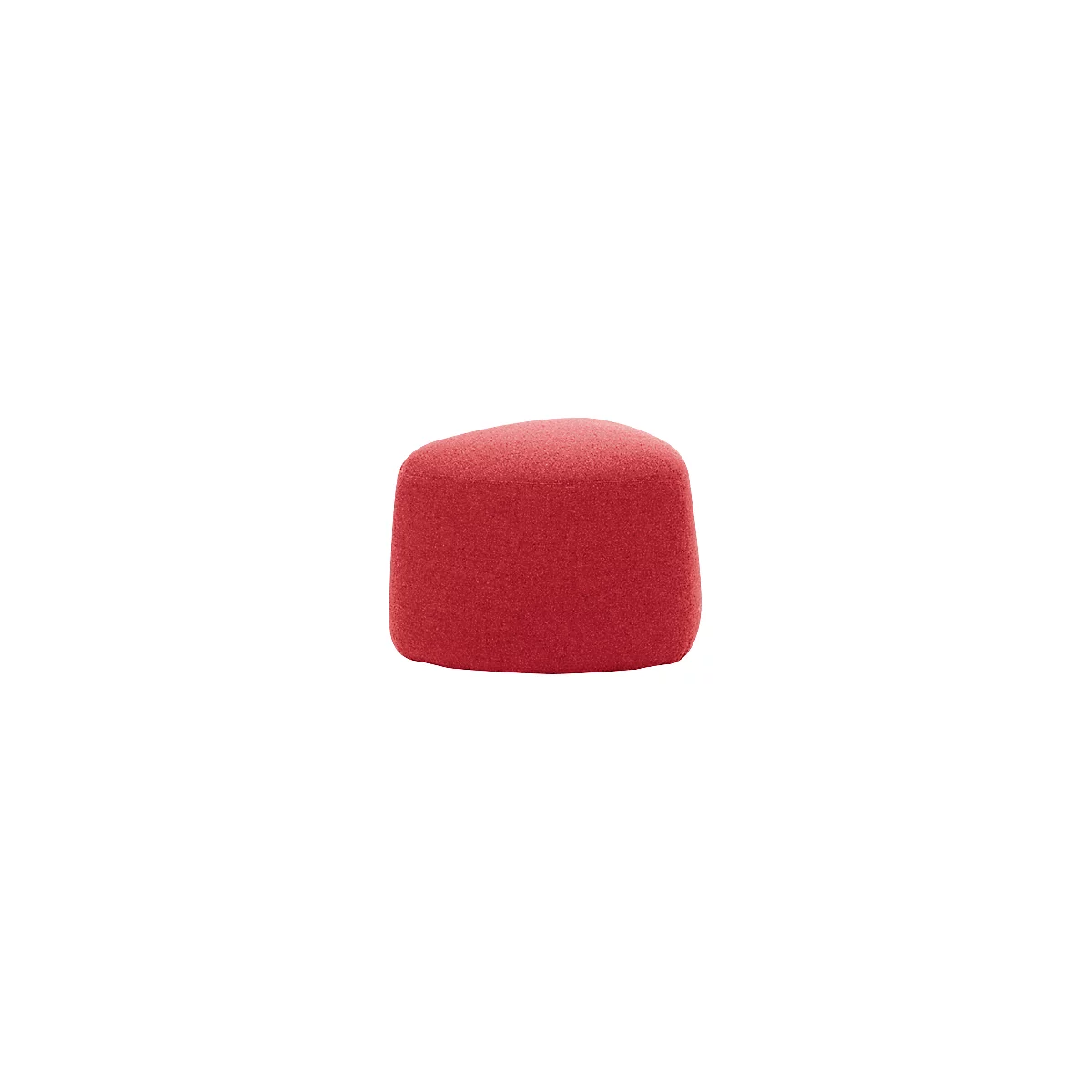 Polstermöbel Leyform GOGO Pouf, klein, oval, B 550 x T 515 x H 440 mm, mit Gleitern, Stoffbezug, rot
