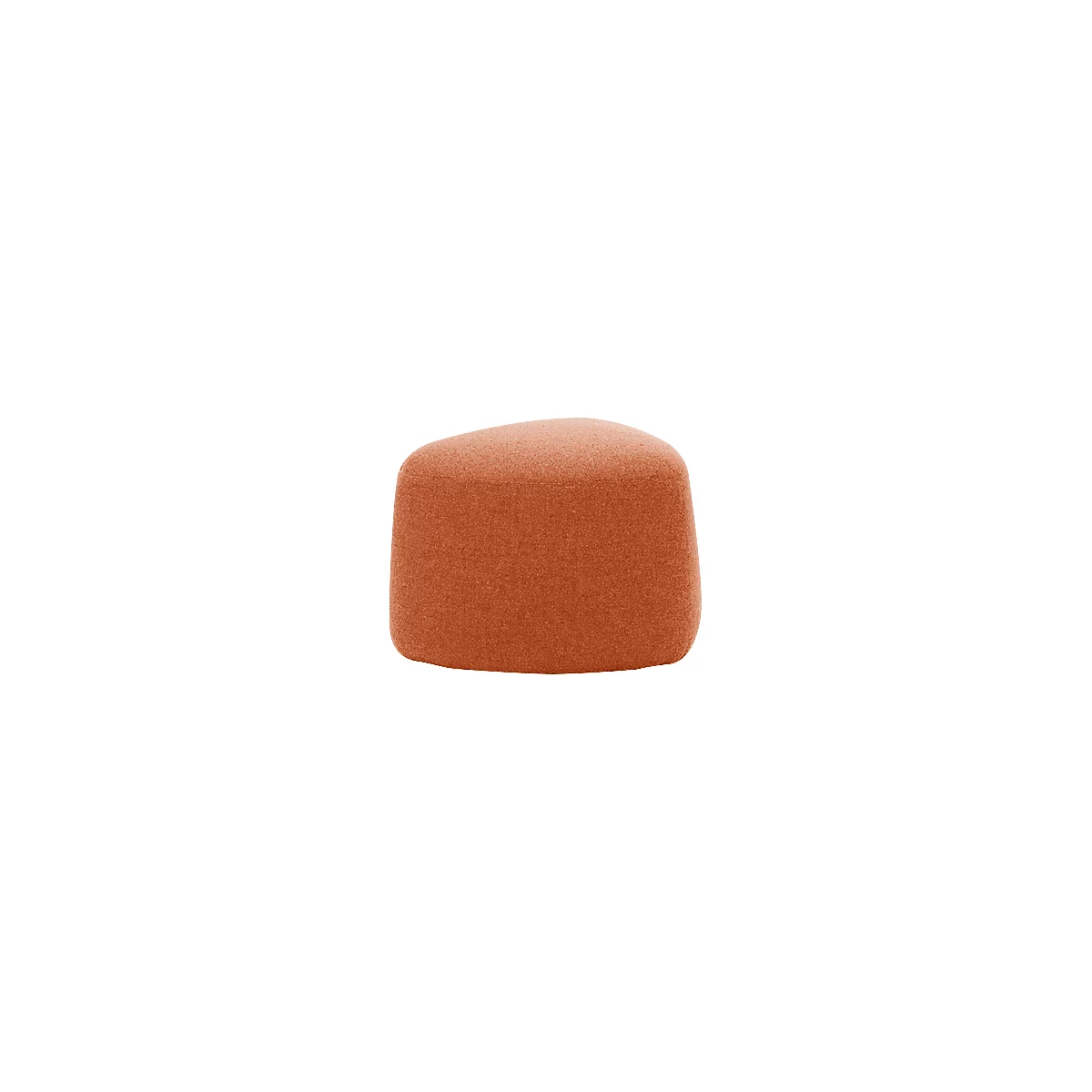 Polstermöbel Leyform GOGO Pouf, klein, oval, B 550 x T 515 x H 440 mm, mit Gleitern, Stoffbezug, terracottabraun