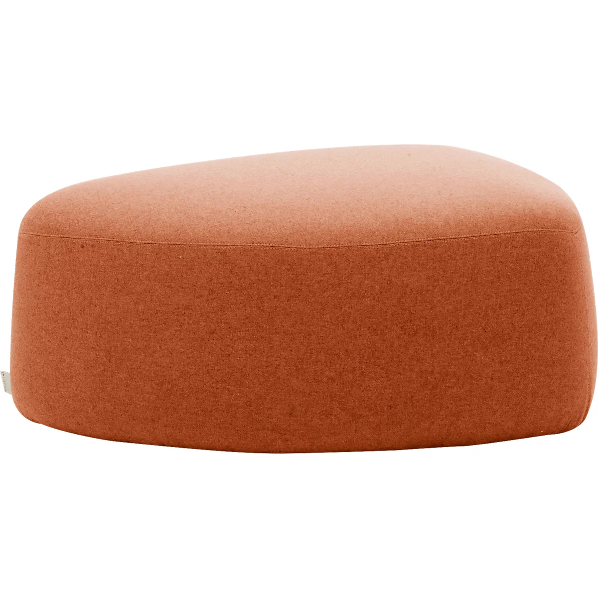 Polstermöbel Leyform GOGO Pouf, mittel, oval, B 980 x T 910 x H 390 mm, mit Gleitern, Stoffbezug, terracottabraun