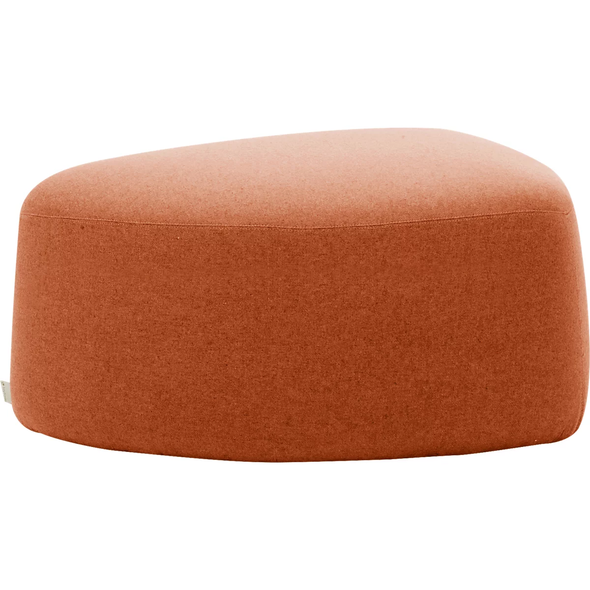 Polstermöbel Leyform GOGO Pouf, mittel, oval, B 980 x T 910 x H 440 mm, mit Gleitern, Stoffbezug, terracottabraun