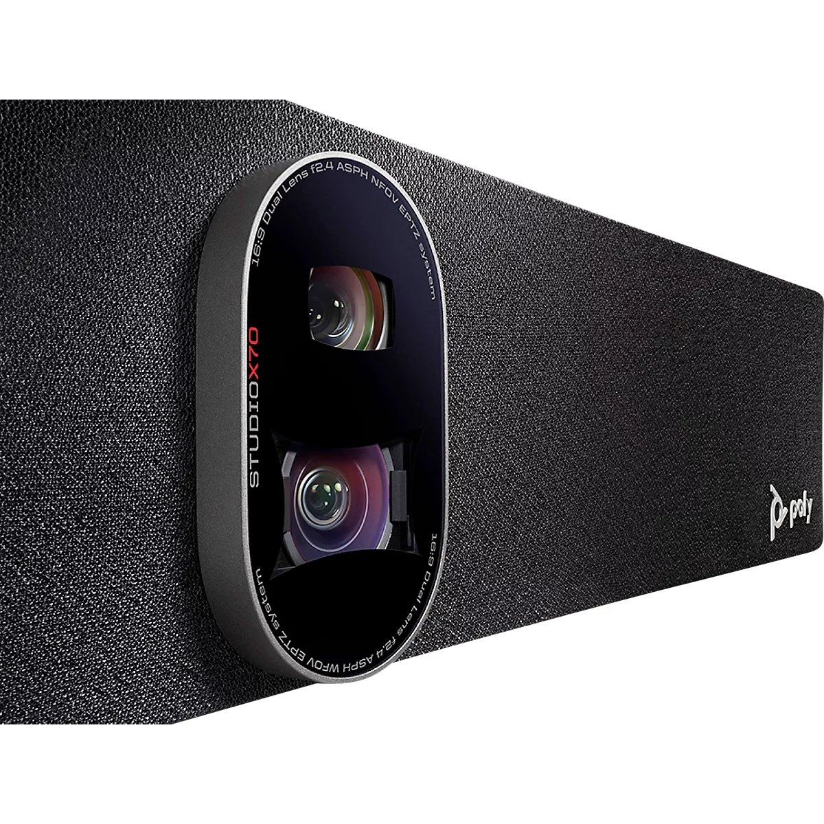 Poly All-In-One-Videoleiste Studio X70, 4K-Ultra-HD-Video, TC10 Controller-Kit, für Räume bis 55 m²