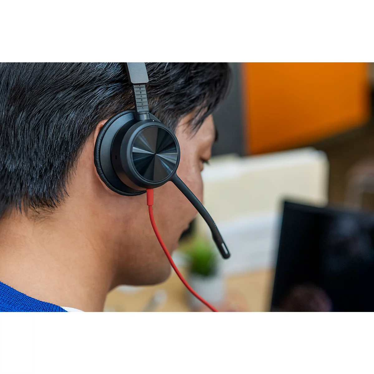Poly Blackwire 8225 USB-C Stereo-Headset, für Microsoft Teams zertifiziert, + USB-C/A-Adapter