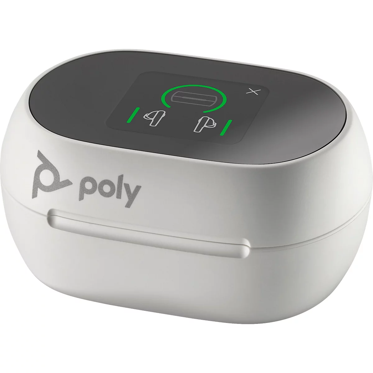 Poly Earbuds Voyager Free 60+ UC, Bluetooth, Noise Cancelling, weiß, Touchsceen-Ladeetui