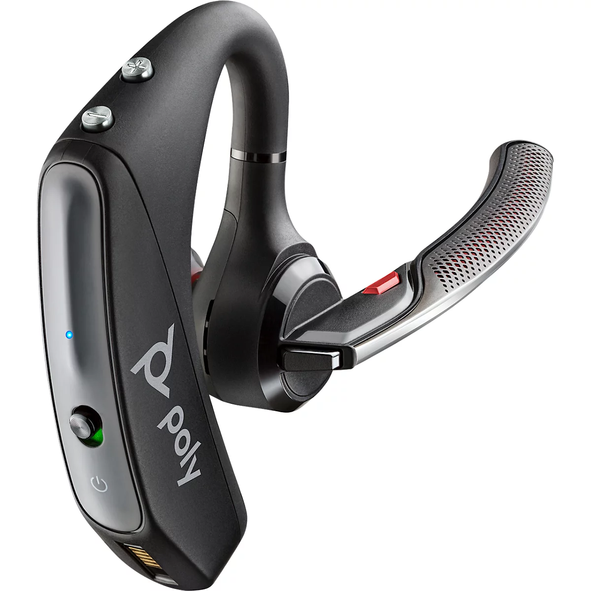 Poly On-Ear-Headset Voyager 5200, Bluetooth, USB-A-an-Micro-USB-Kabel, WindSmart-Technologie