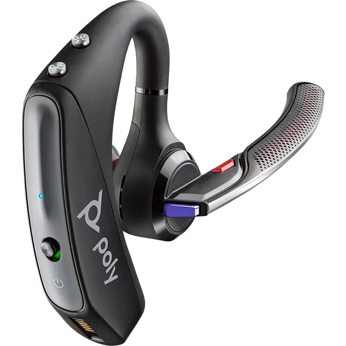 Poly On-Ear-Headset Voyager 5200, Bluetooth, USB-A-an-Micro-USB-Kabel, WindSmart-Technologie