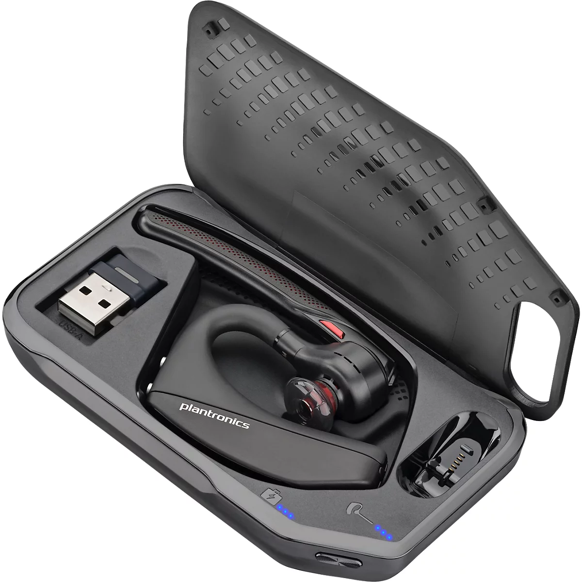 Poly On-Ear-Headset Voyager 5200, Bluetooth, USB-A-an-Micro-USB-Kabel, WindSmart-Technologie