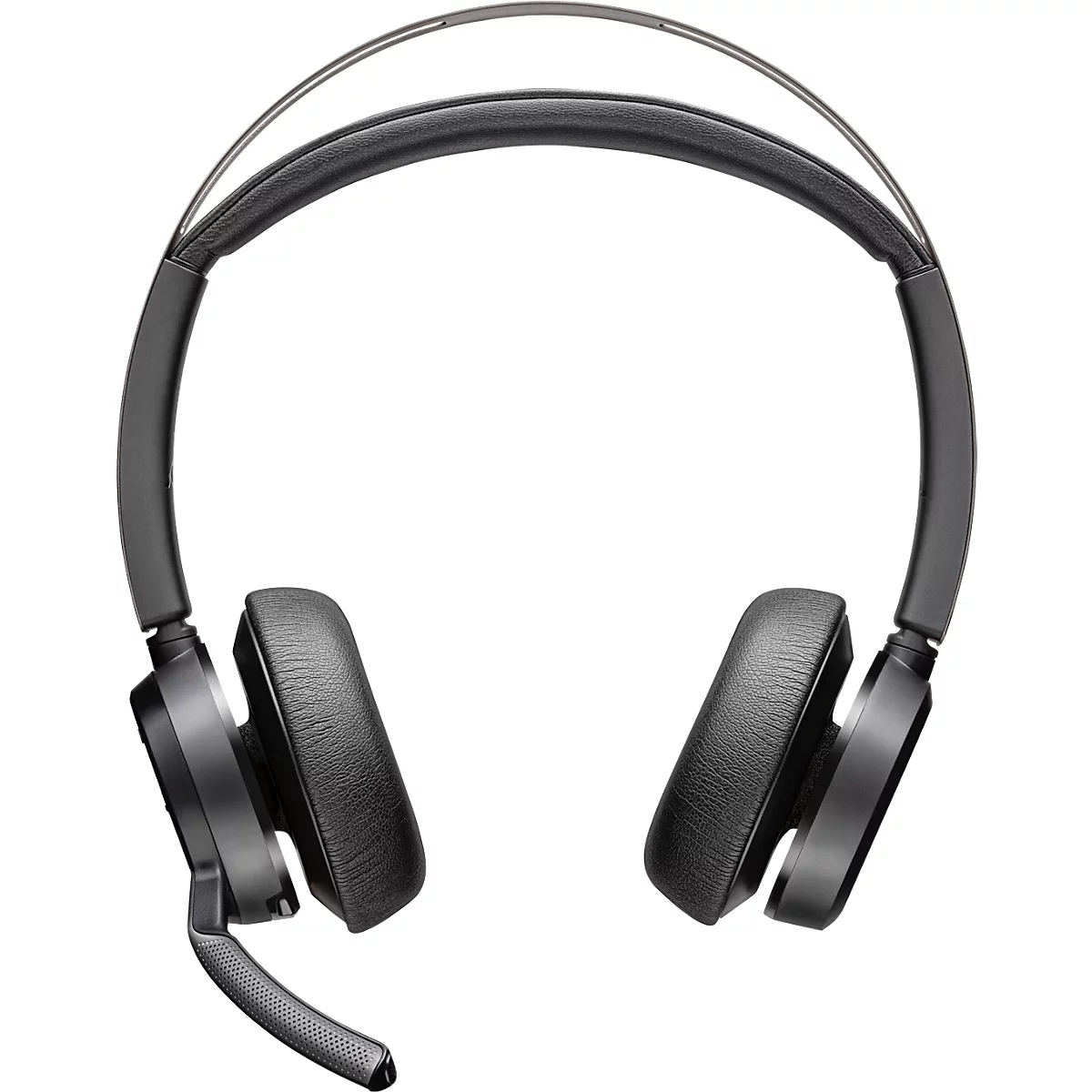 Poly On-Ear-Headset Voyager Focus 2, Bluetooth, USB-A/USB-C Adapter, Noise Canceling Mikrofon, mit Ladestation