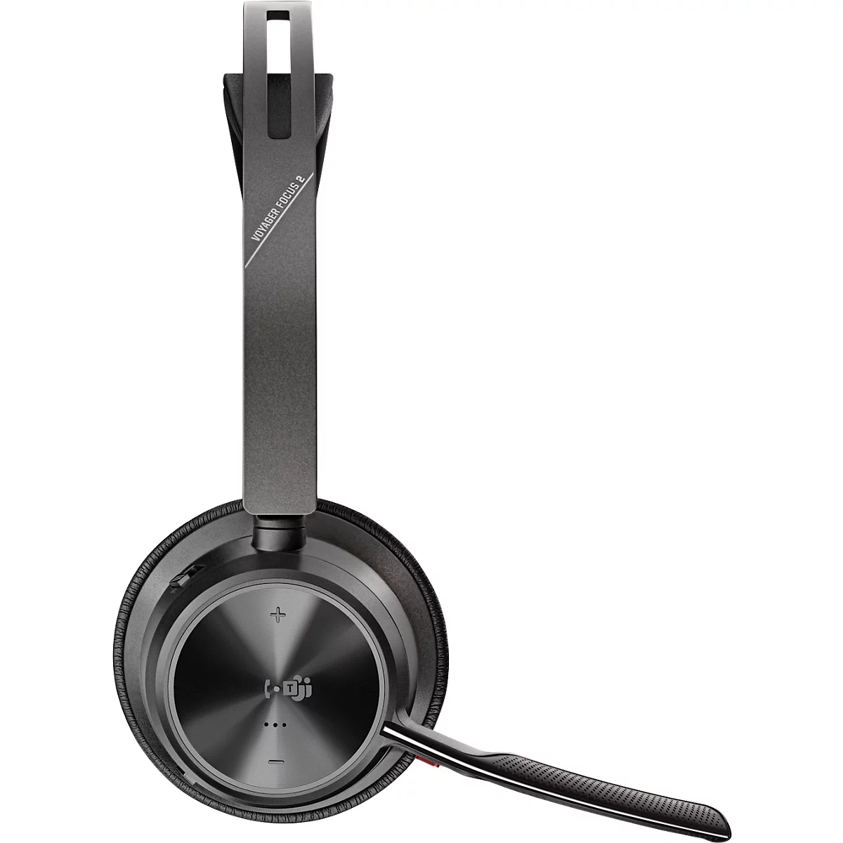 Poly On-Ear-Headset Voyager Focus 2, Bluetooth, USB-A/USB-C Adapter, Noise Canceling Mikrofon, mit Ladestation