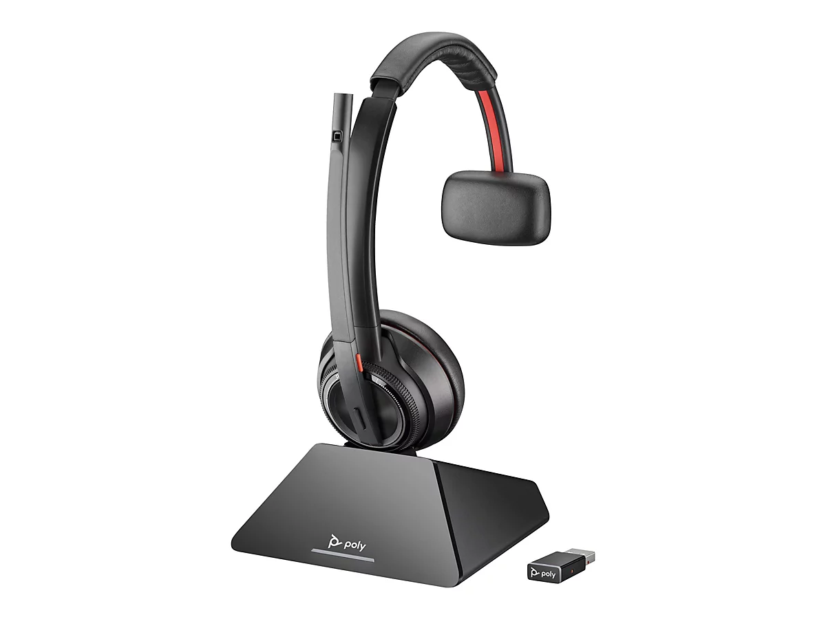 Poly Savi 8210 Office - Savi 8200 series - Headset - On-Ear - DECT / Bluetooth - kabellos