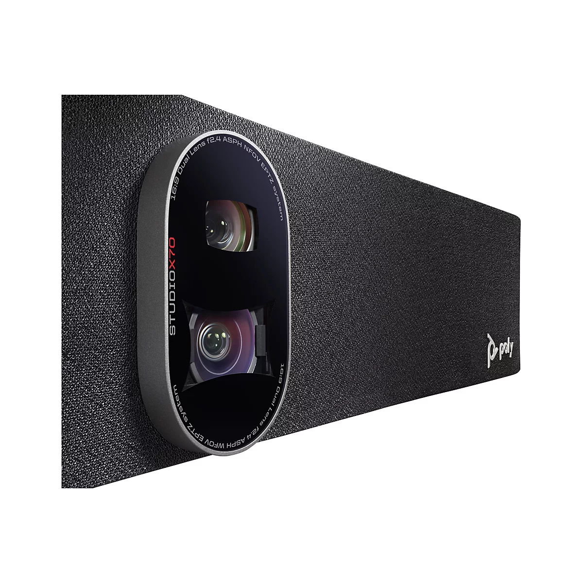 Poly Studio X70 - All-in-One Videoleiste (Poly TC8 Controller, Videoleiste) - Zoom Certified, Zertifiziert für Microsoft Teams, Google Meet Certified - Schwarz