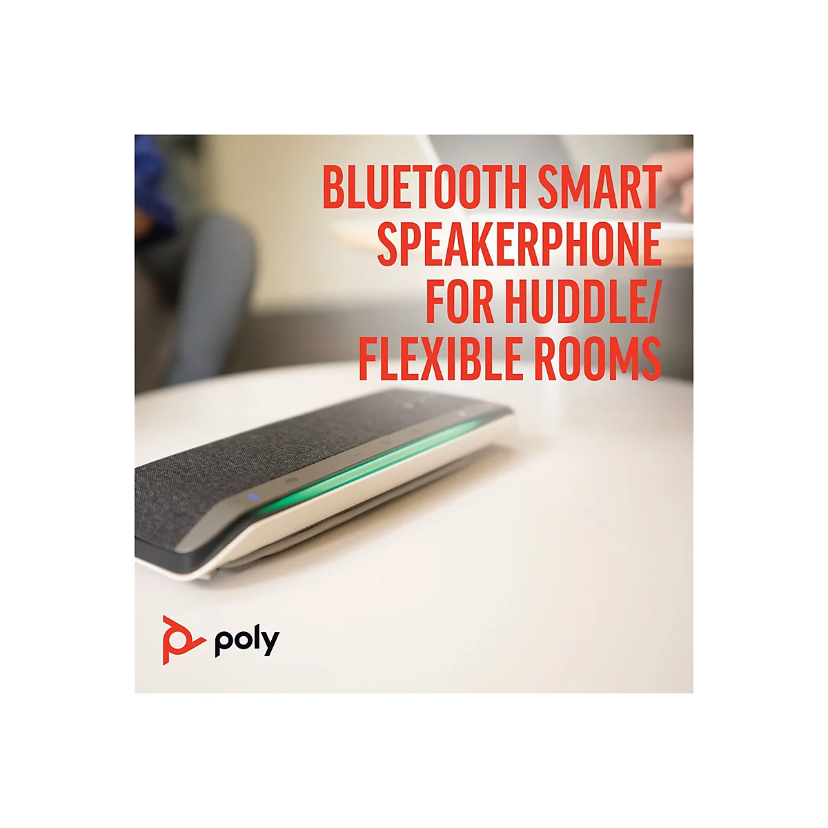 Poly Sync 40-M - Smarte Freisprecheinrichtung - Bluetooth - kabellos, kabelgebunden - USB-A, USB-C - Silber
