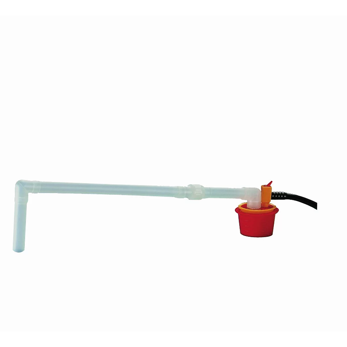 Pompe à conteneur, 30 l/min, tuyau Ø 22 mm, profondeur d'immersion 900 mm, commande au pied avec coude de refoulement, pour acides et bases faibles