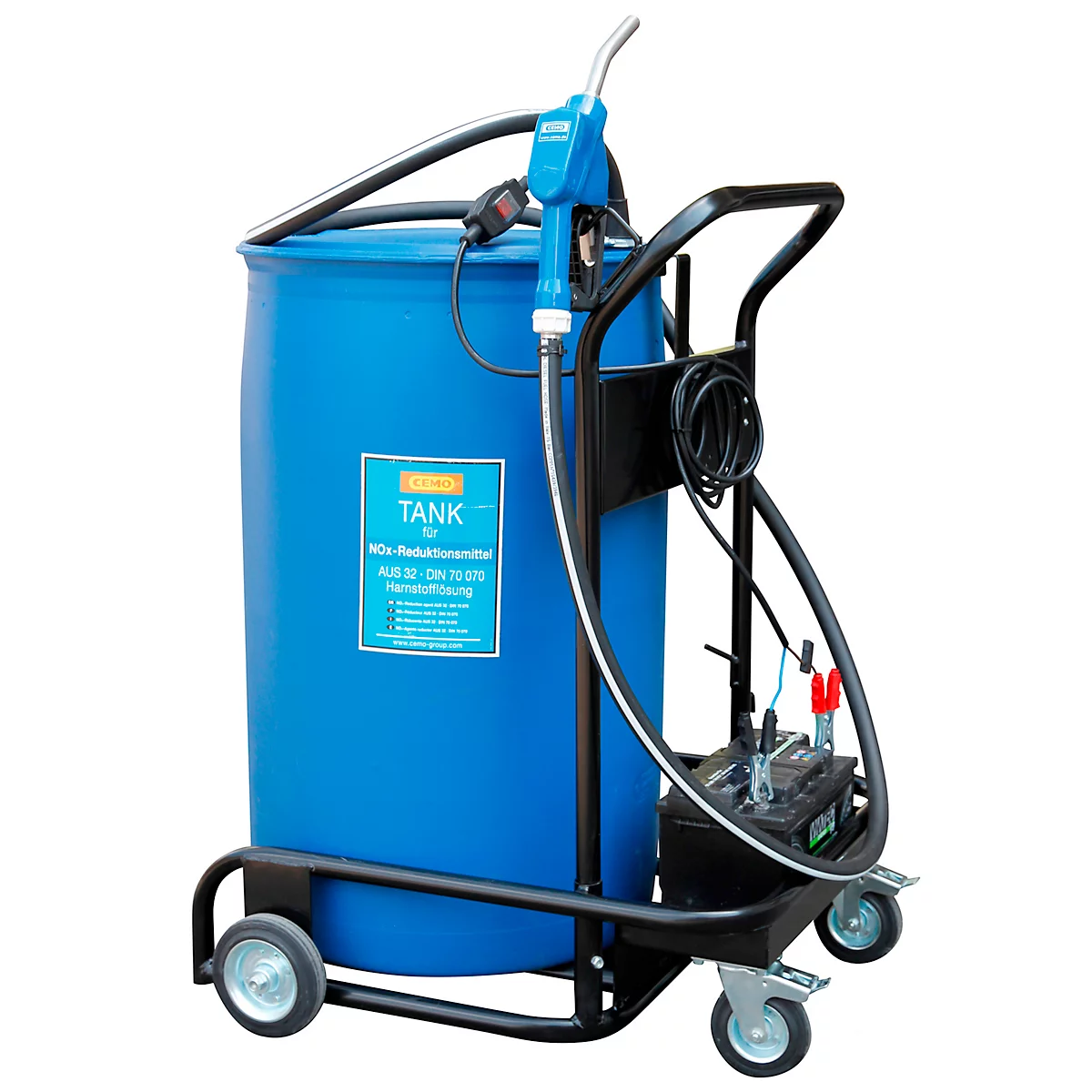 Pompe à fût mobile Bluetroll Mobil pour AdBlue®, CENTRI SP 30 avec chariot de transport, câble de 4 m, tuyau de 4 m, pistolet automatique, 25 l/min