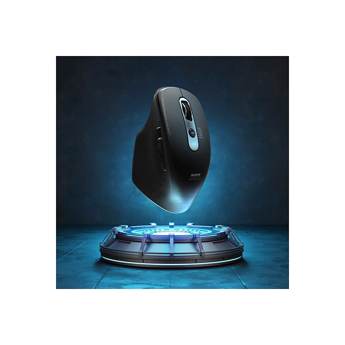 PORT Connect Professional office executive combo - Maus - optisch - 7 Tasten - kabellos - Bluetooth, 2.4 GHz