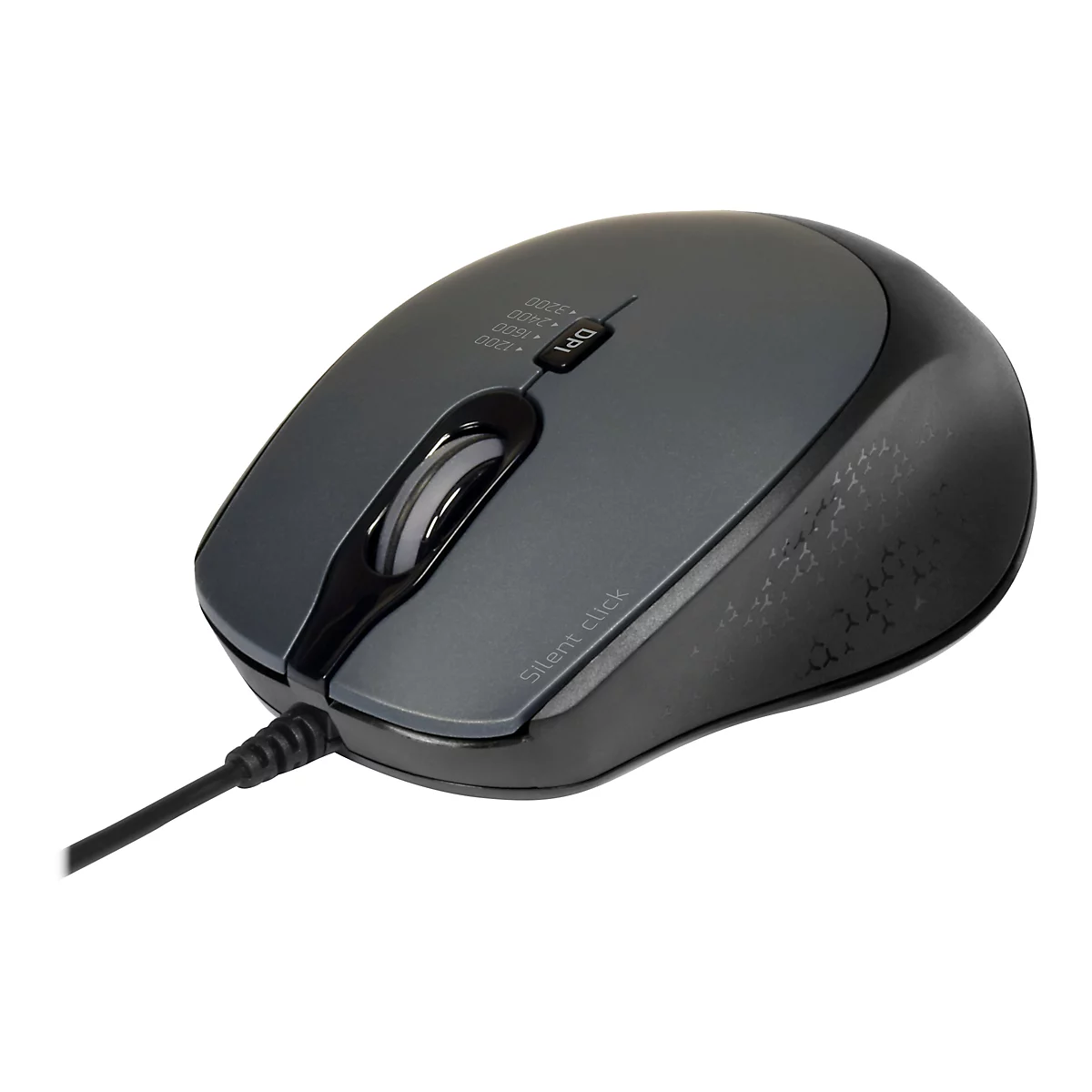 PORT Connect Professional SILENT - Maus - rechts- und linkshändig - optisch - 3 Tasten - kabelgebunden