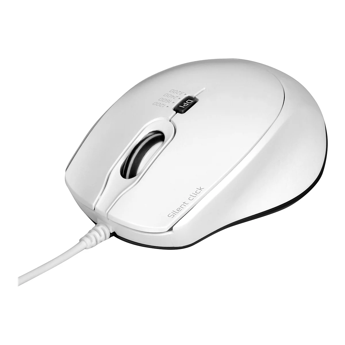 PORT Connect SILENT - Maus - optisch - 3 Tasten - kabelgebunden - USB, USB-C