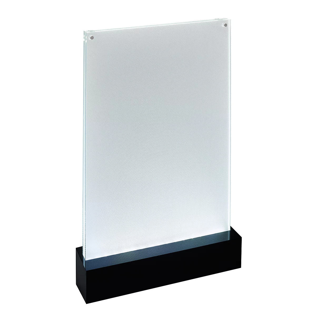 Portacarteles de mesa Premium A4: diseño elegante, dimensiones 221 x 341 x 46 mm