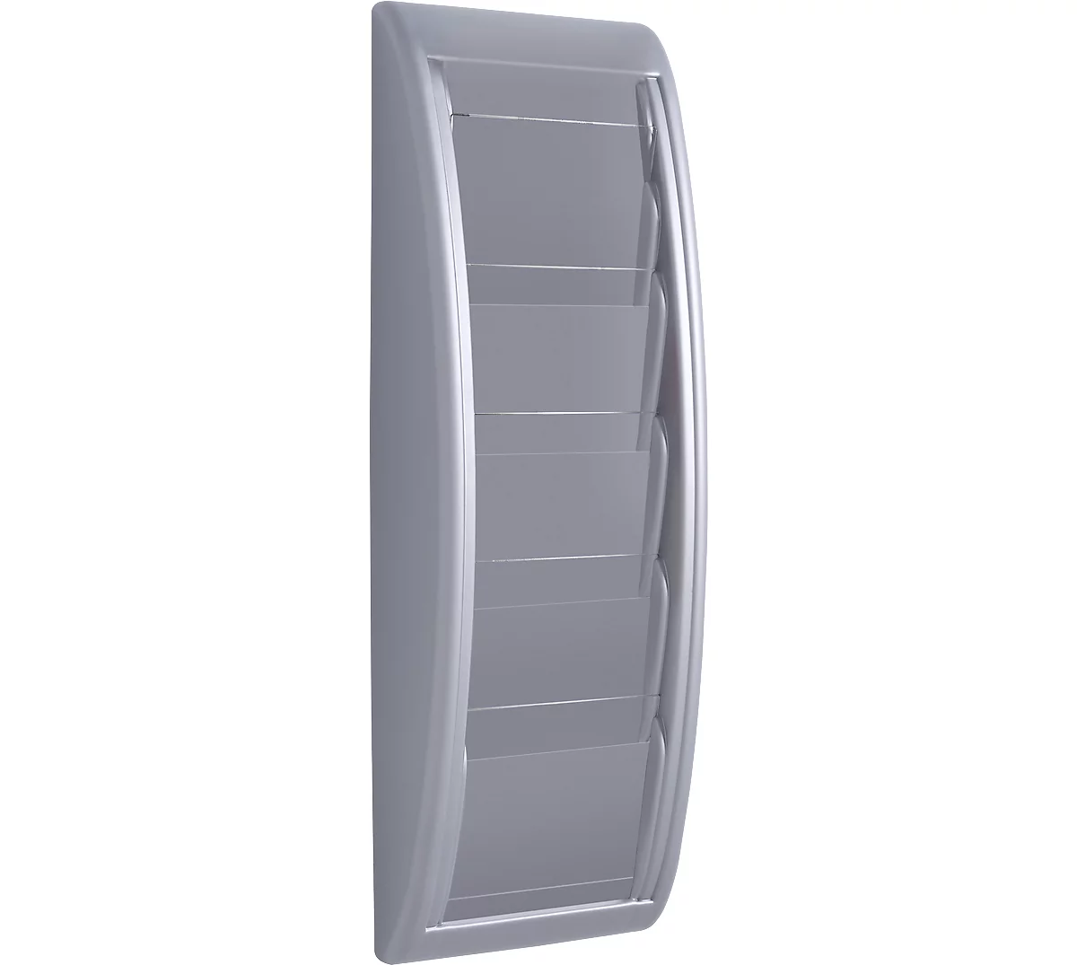 Portafolletos de pared Quickfit, 5 compartimentos, DIN A5, color aluminio