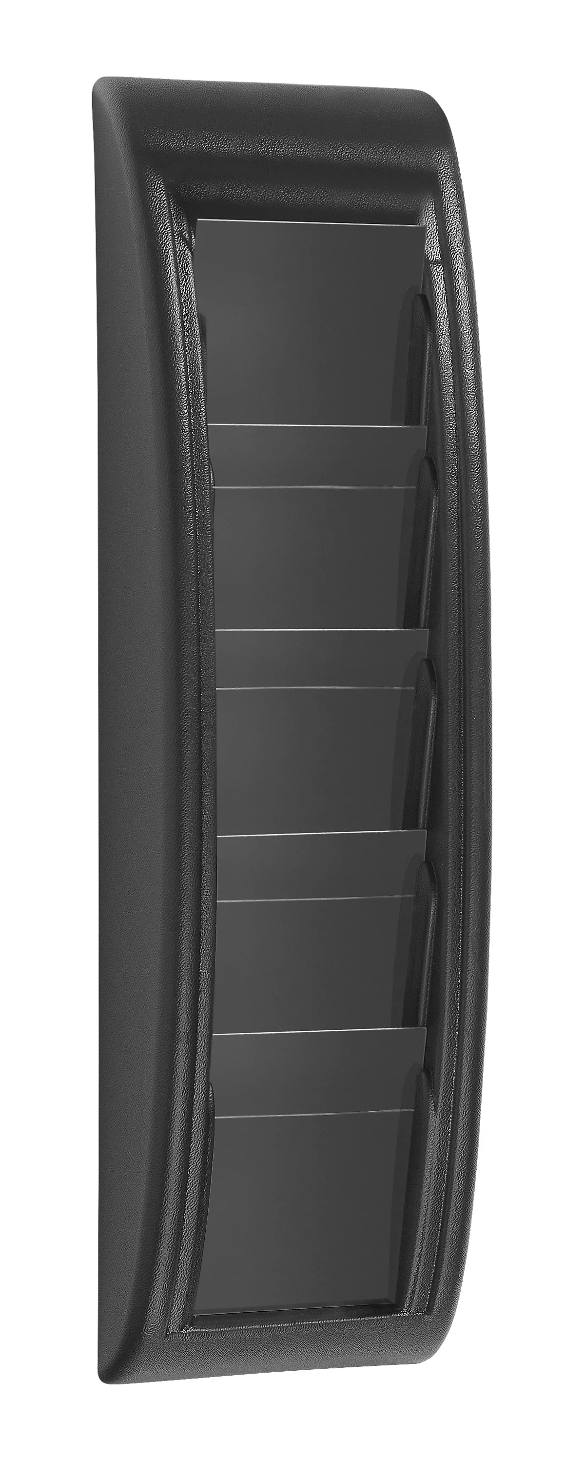 Portafolletos de pared Quickfit, 5 compartimentos, DIN largo, negro