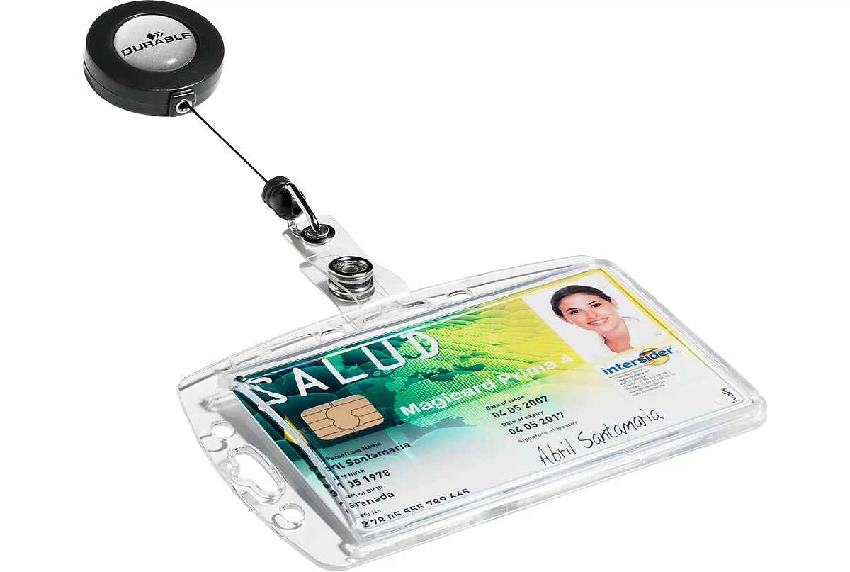 DURABLE Porte-badge RFID SECURE MONO, pour 1 badge