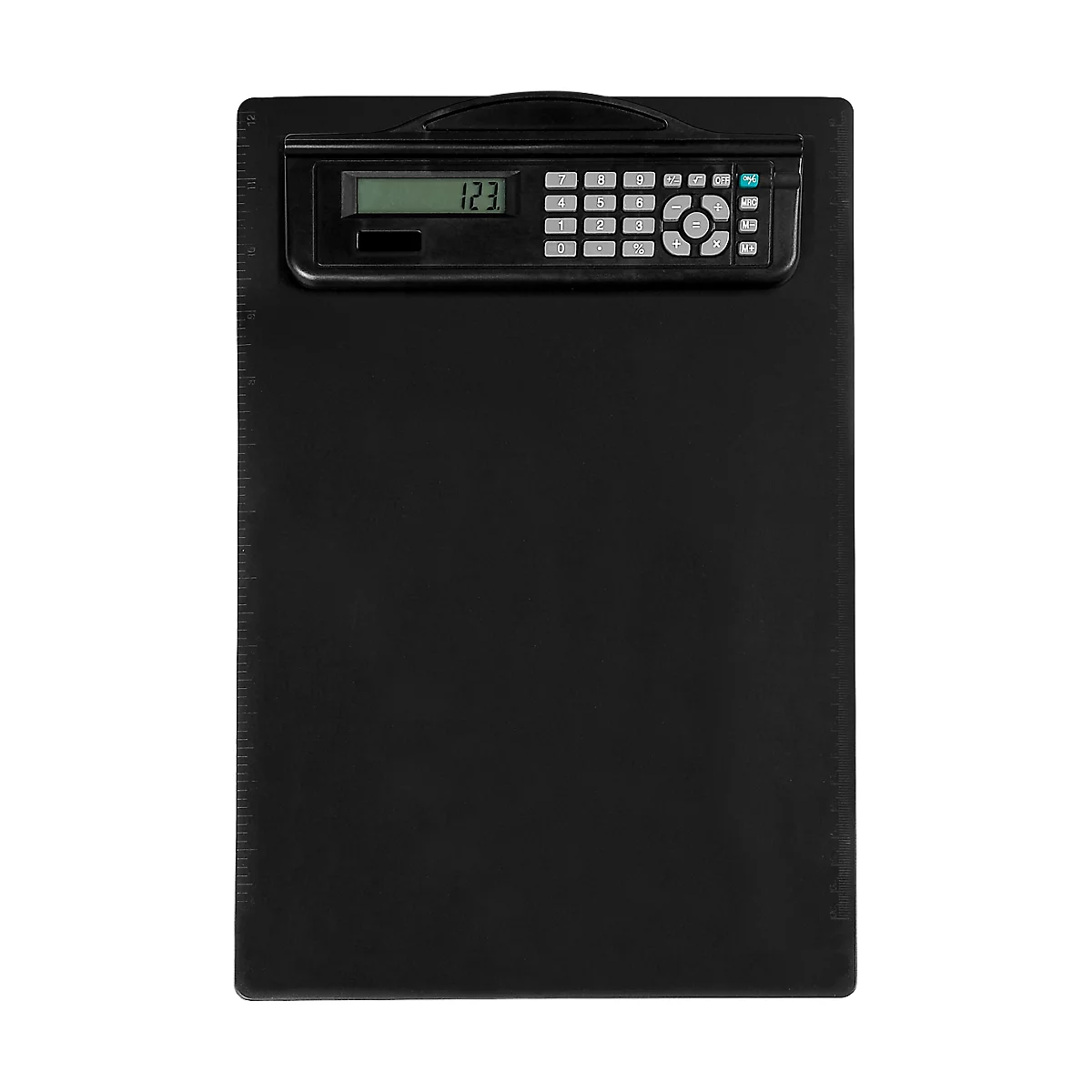 Porte-bloc MAUL, format A4, plastique, avec calculatrice, noir