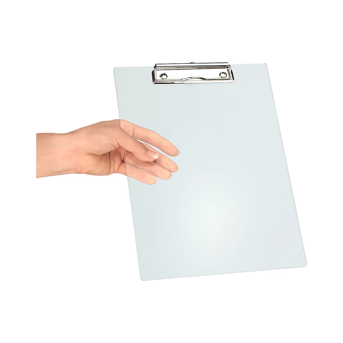 Porte-bloc MAUL, format A4, plastique, avec œillet de suspension, transparent