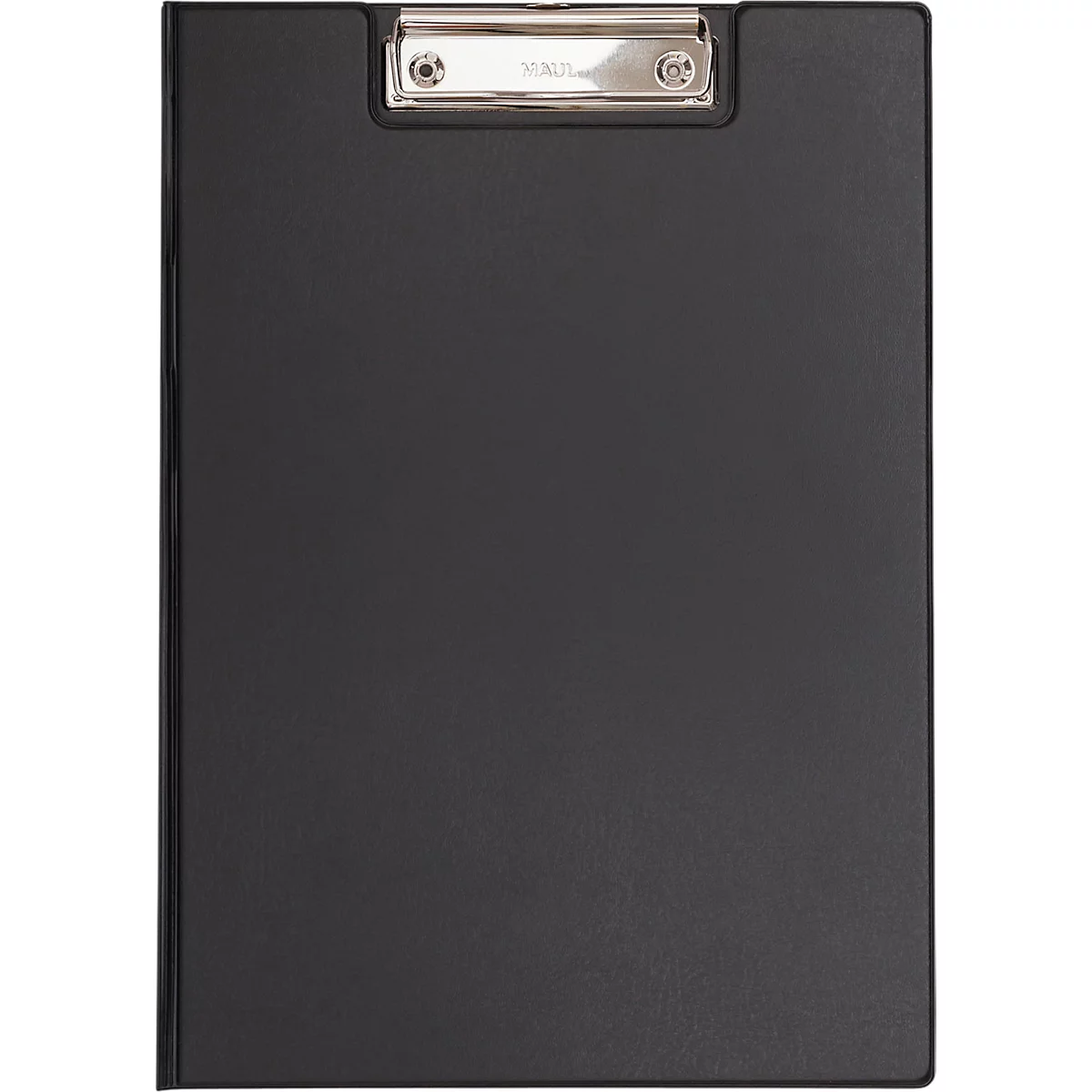Porte-bloc Maul MAULpoly, A4, poche intérieure, boucle de stylo, largeur de serrage 8 mm, à suspendre, L 320 x l 228 x H 13 mm, carton/polypropylène, recyclable, noir