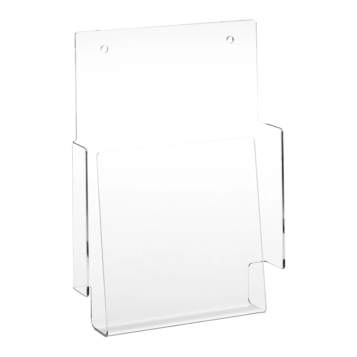 Porte-brochures mural - acrylique - l. 160 x P 30 x H 210 mm - pour format A5 - transparent