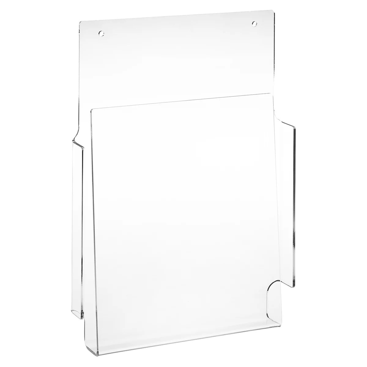 Porte-brochures mural - acrylique - l. 215 x P 30 x H 305 mm - pour format A4 - transparent