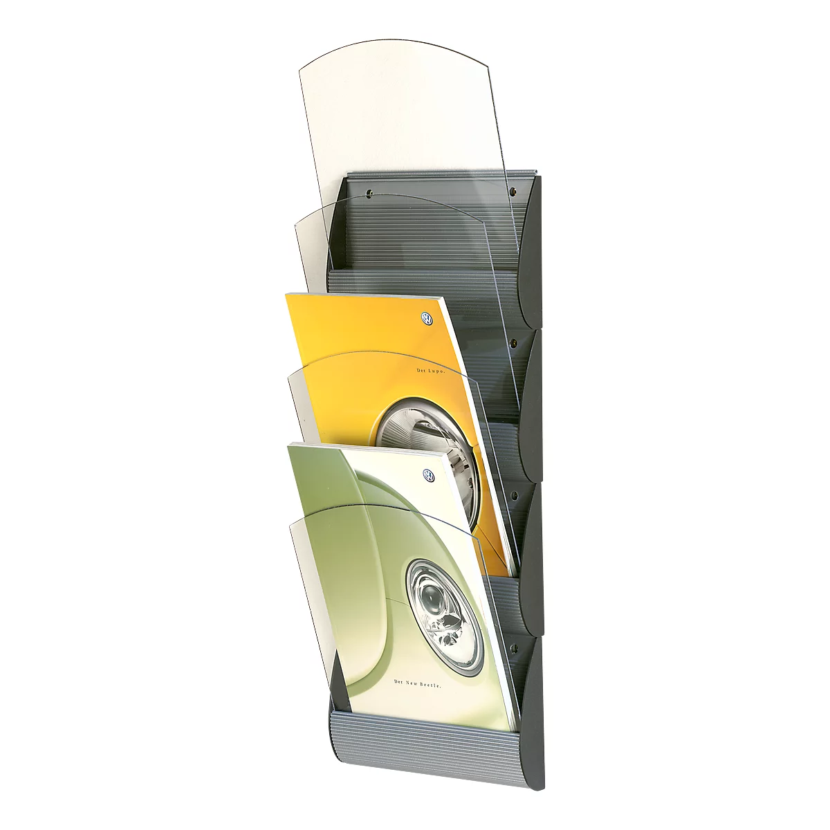 Porte-brochures mural - polystyrène - pour format format A4, format A5 ou format 1/3 A4