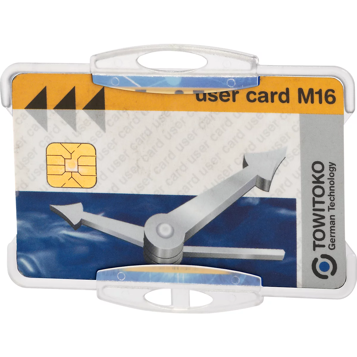 Porte-carte Durable, pour 1 carte au format vertical/transversal, avec pattes de fixation, L 92 x H 70 mm, polystyrène, transparent, 10 pièces