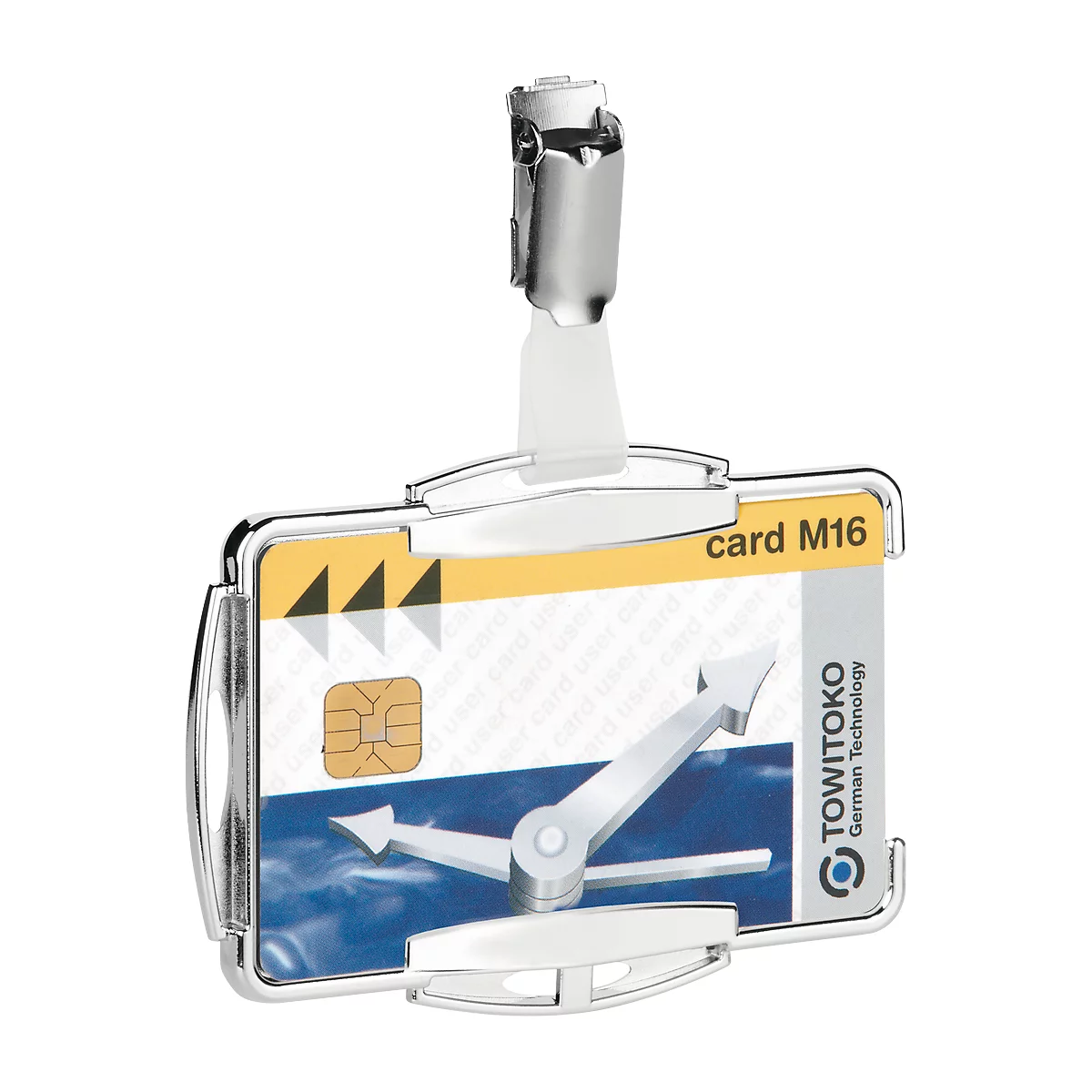 Porte-cartes double avec enrouleur - DURABLE - transparent