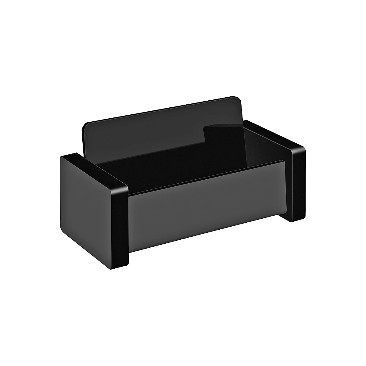 Porte cartes de visite Black Office WEDO, noir mat/brillant