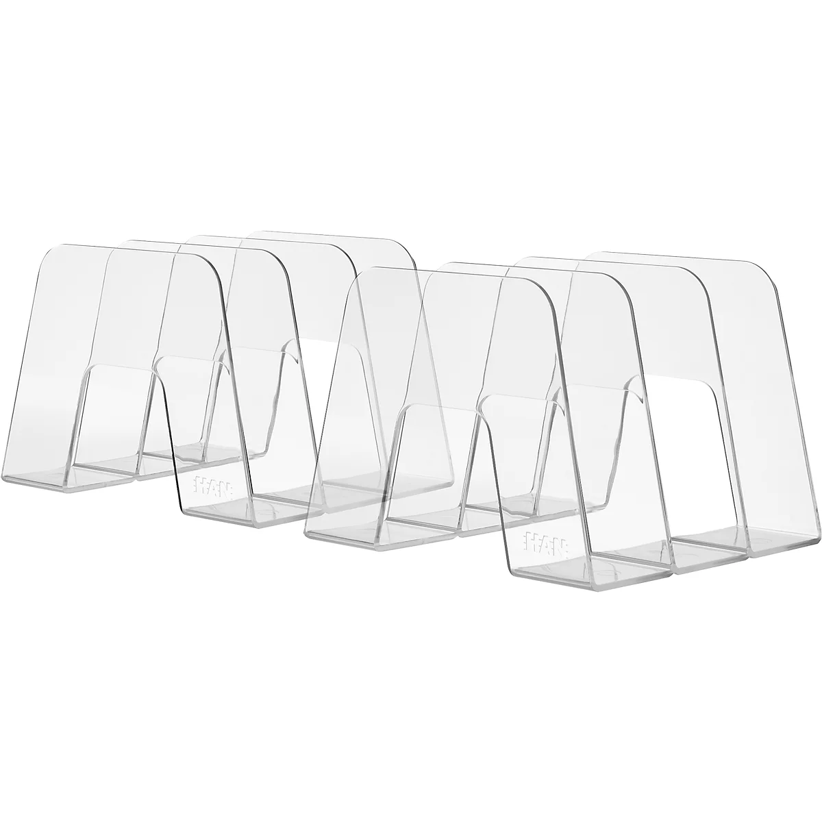 Porte-catalogues SORTER, largeur 209 mm, plastique, 2 p., translucide/transparent
