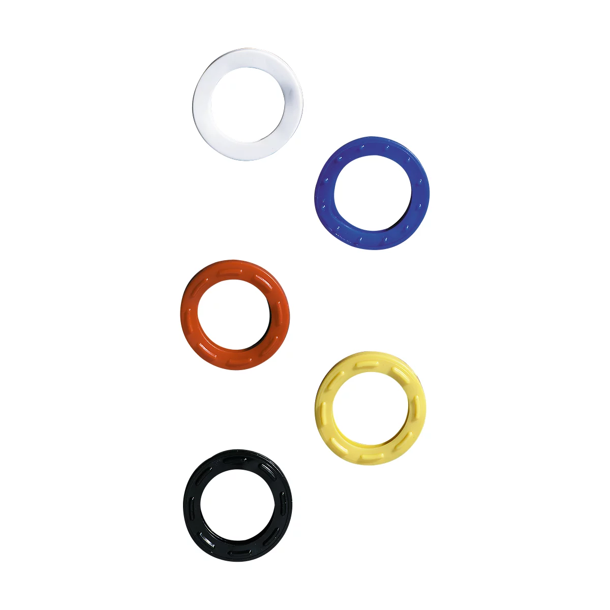 Porte-clés et porte-clefs, 16 pièces assorties en couleur, plastique
