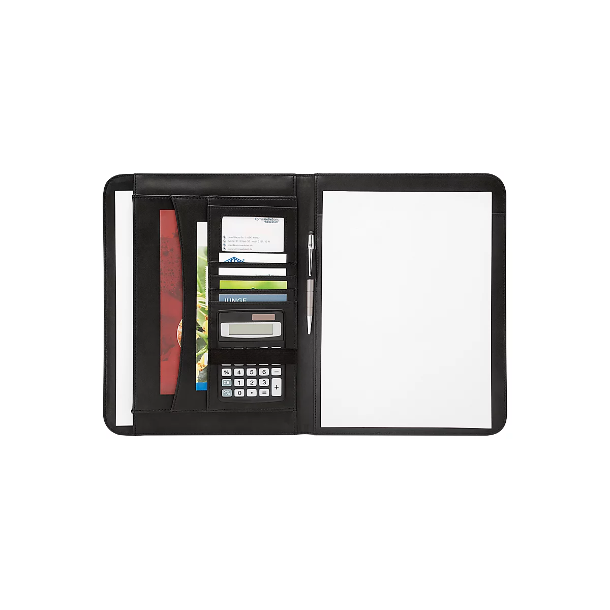 Porte-documents Accento, format A4, similicuir, avec bloc d'écriture