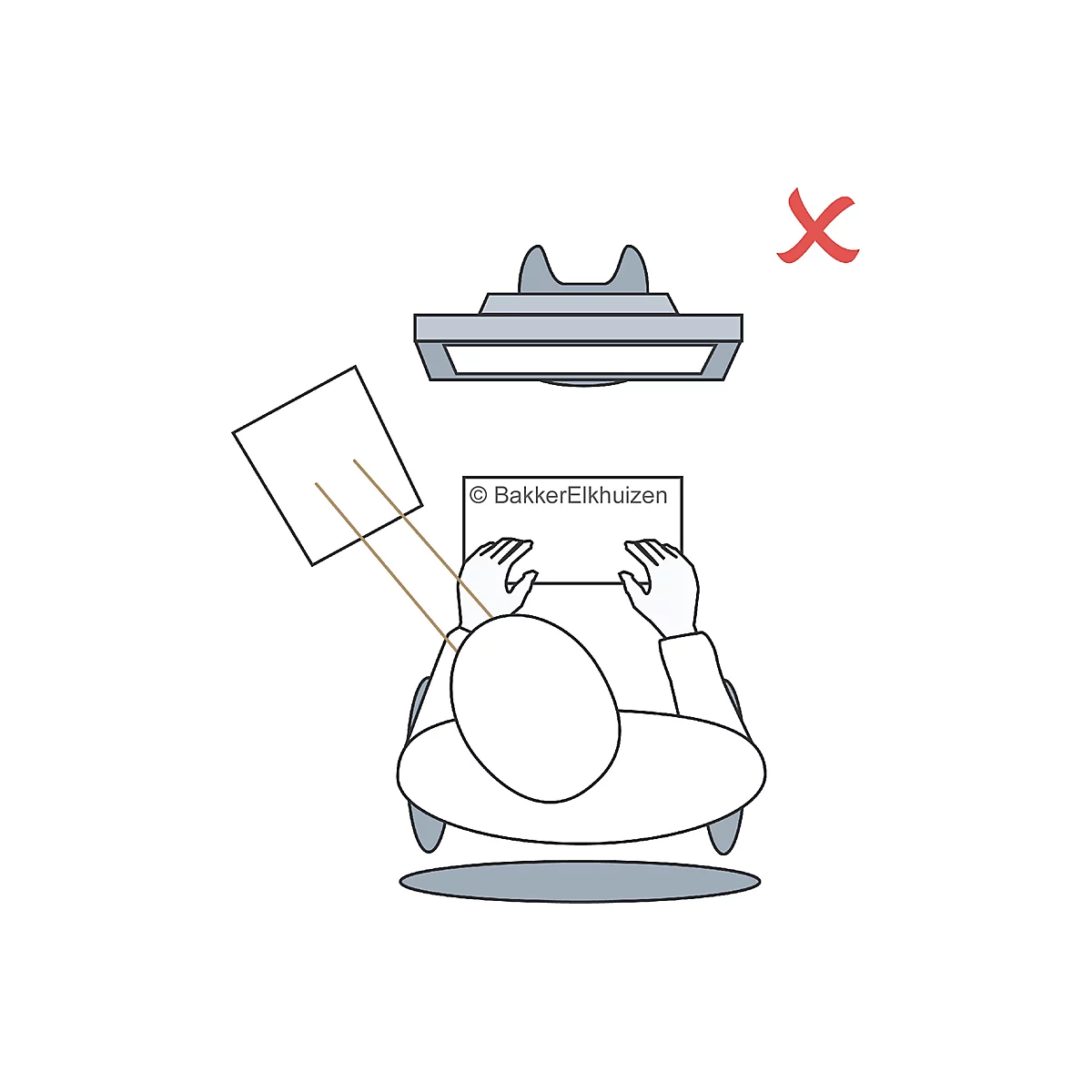 Porte-documents FlexDesk 640, hauteur ajustable de 110 à 185 mm, en acrylique