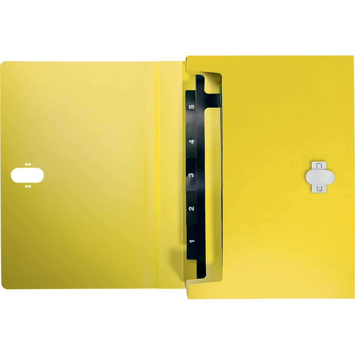 Porte-documents Recycle Leitz®, A4, jusqu'à 250 feuilles, 5 compartiments &amp; pochette de rangement, opaque, 100 % recyclable, Ange Bleu, plastique, jaune