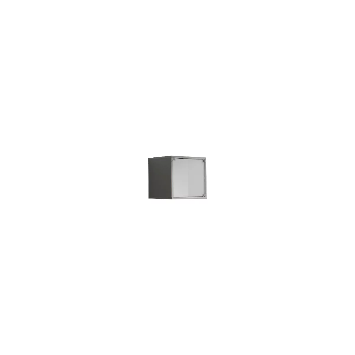 Porte en verre pour étagère en cube, blanc