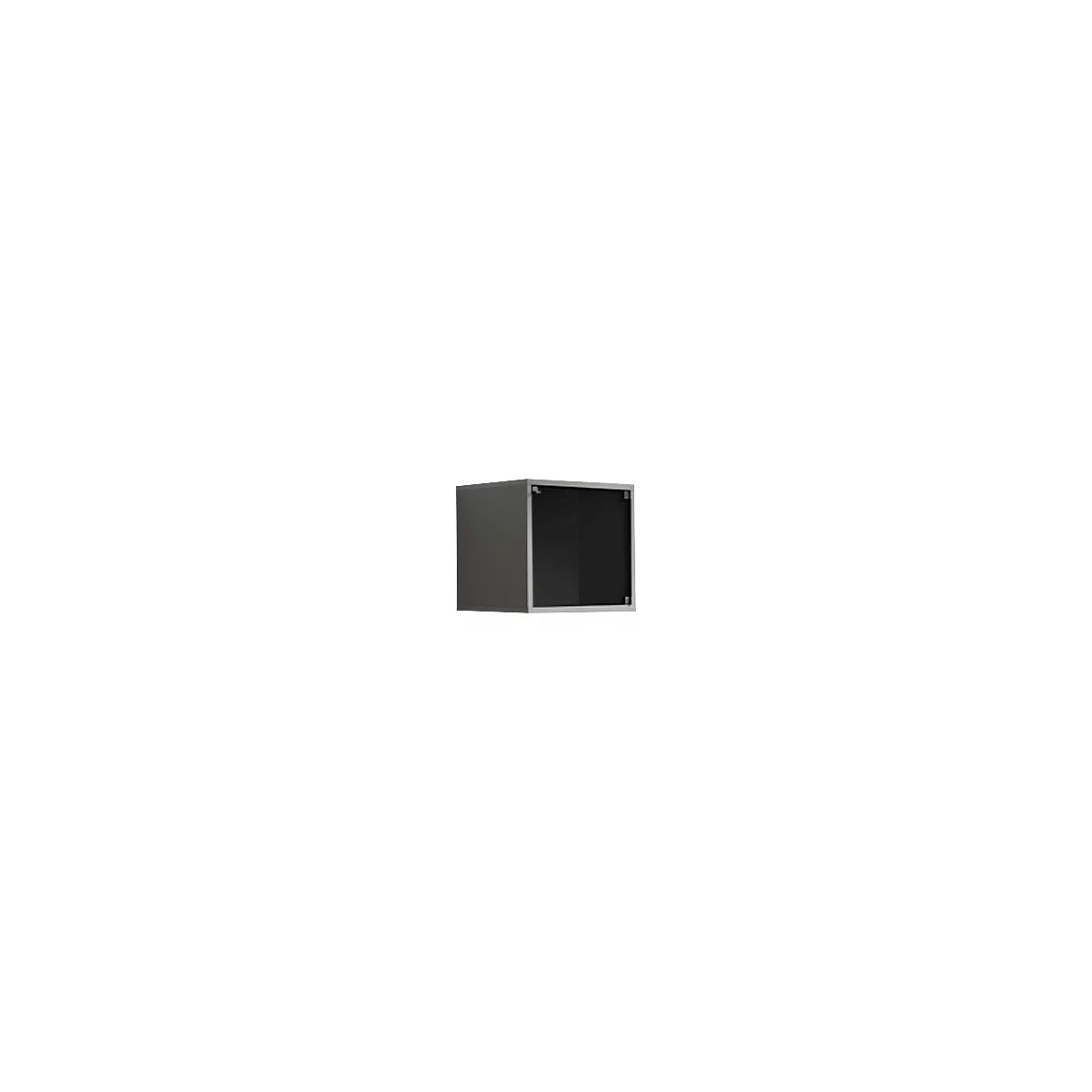 Porte en verre pour étagère en cube, noir