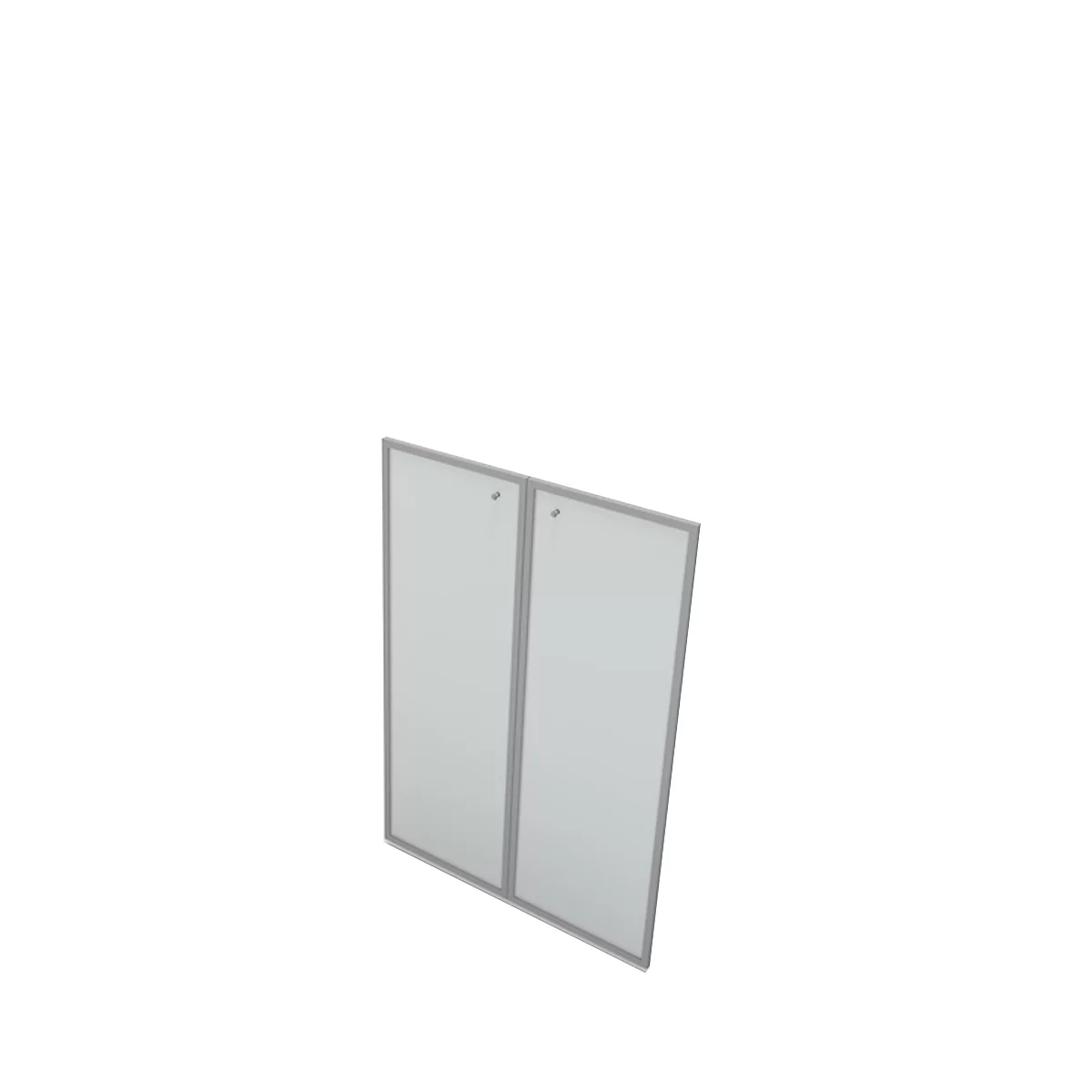 Porte en verre X-TIME WORK, 3 HC, satiné, cadre en alu, l. 860 x P 5 x H 1280 mm