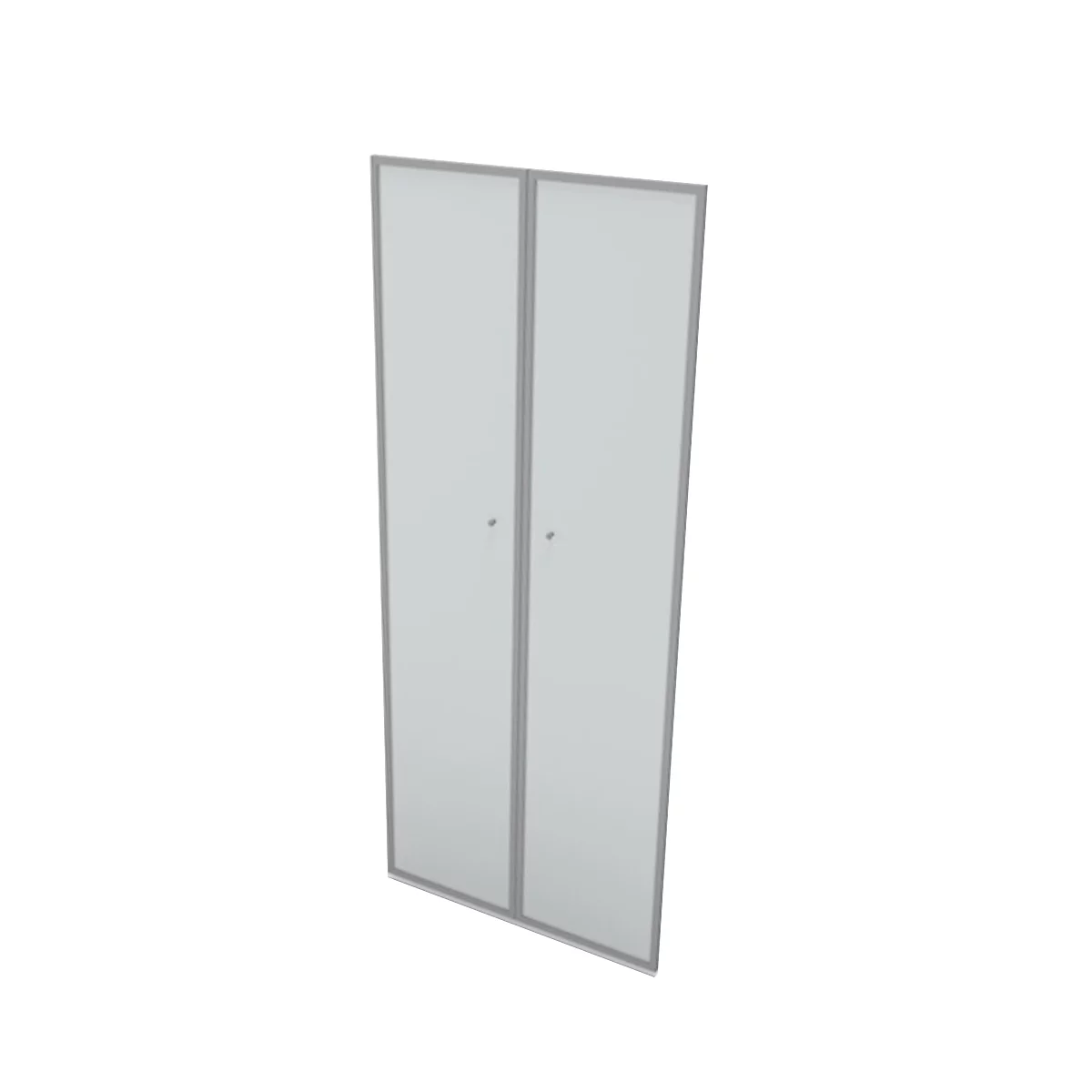 Porte en verre X-TIME WORK, 5 HC, satiné, cadre en alu, l. 860 x P 5 x H 2110 mm