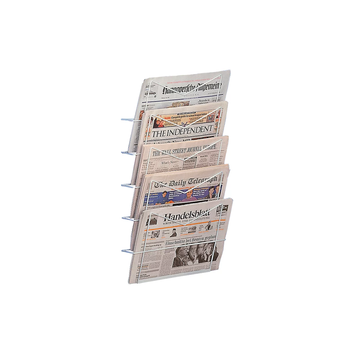Porte-journaux - l. 400 x H 700 mm - 5 compartiments
