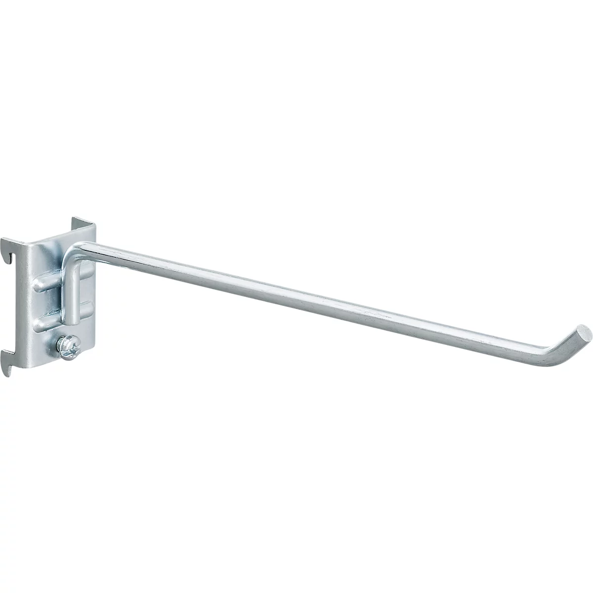 Porte-outils WFI, pour plaques perforées avec dimensions de trous 9 x 9 mm &amp; distance entre les trous 38 mm, L 200 mm, acier, 5 pièces