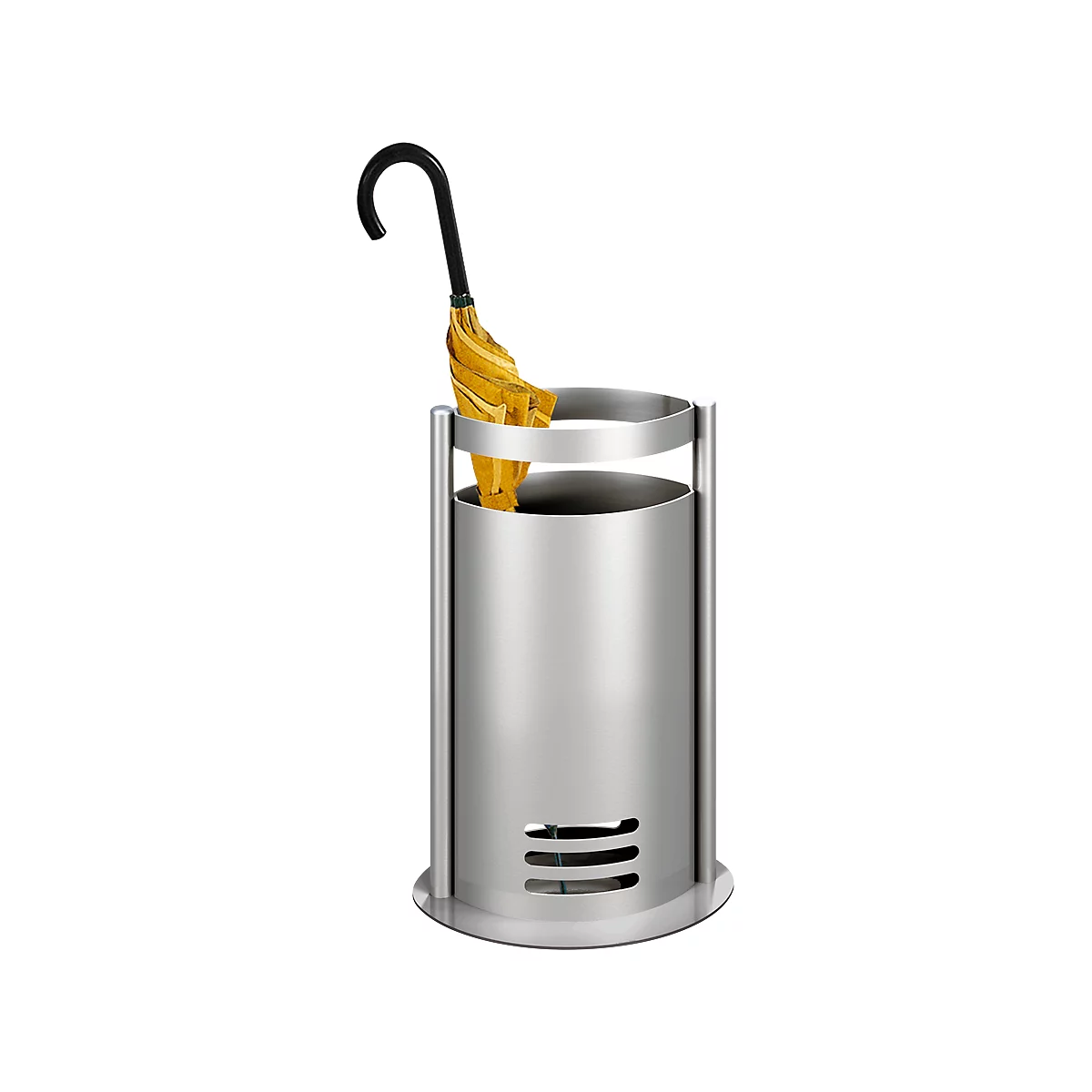 Porte-parapluie tec-art, acier, revêtement alu argenté