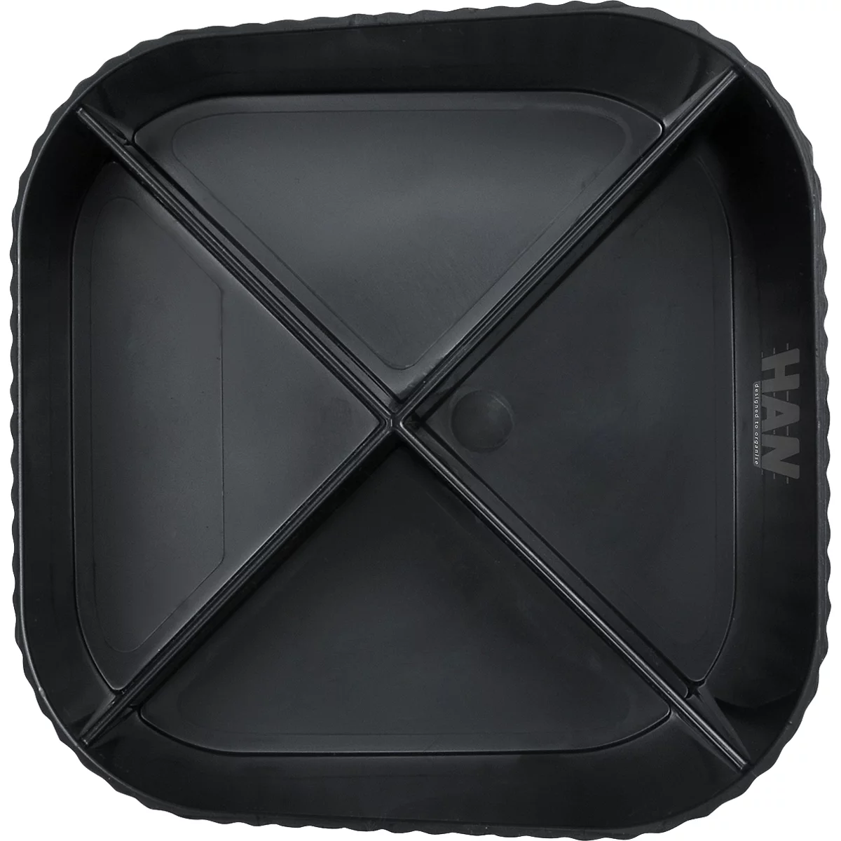 Porte-plume HAN Karma, 4 compartiments de hauteur différente, L 111 x H 105 x P 111 mm, plastique recyclé, noir