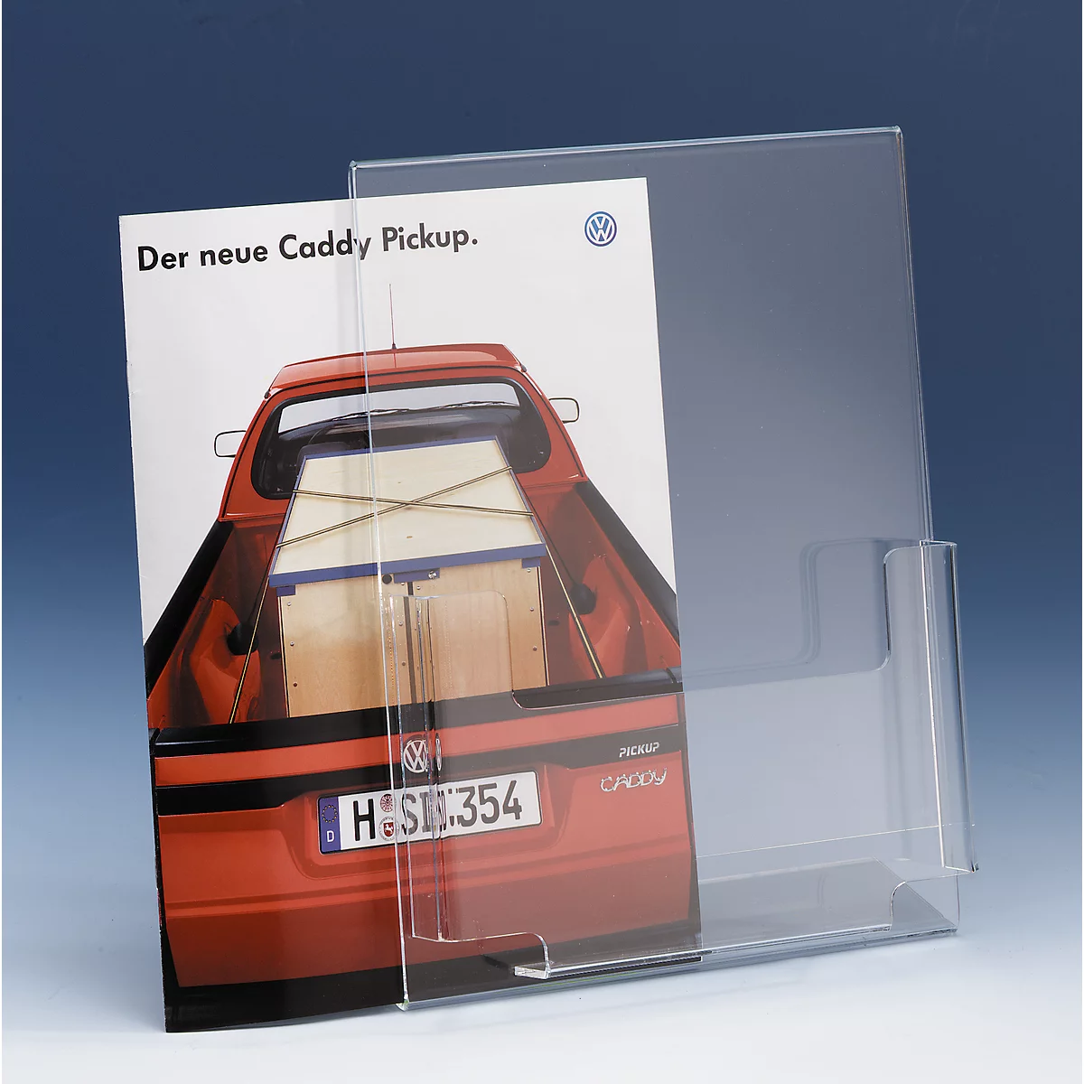 Porte-prospectus, compartiment distributeur, format A4