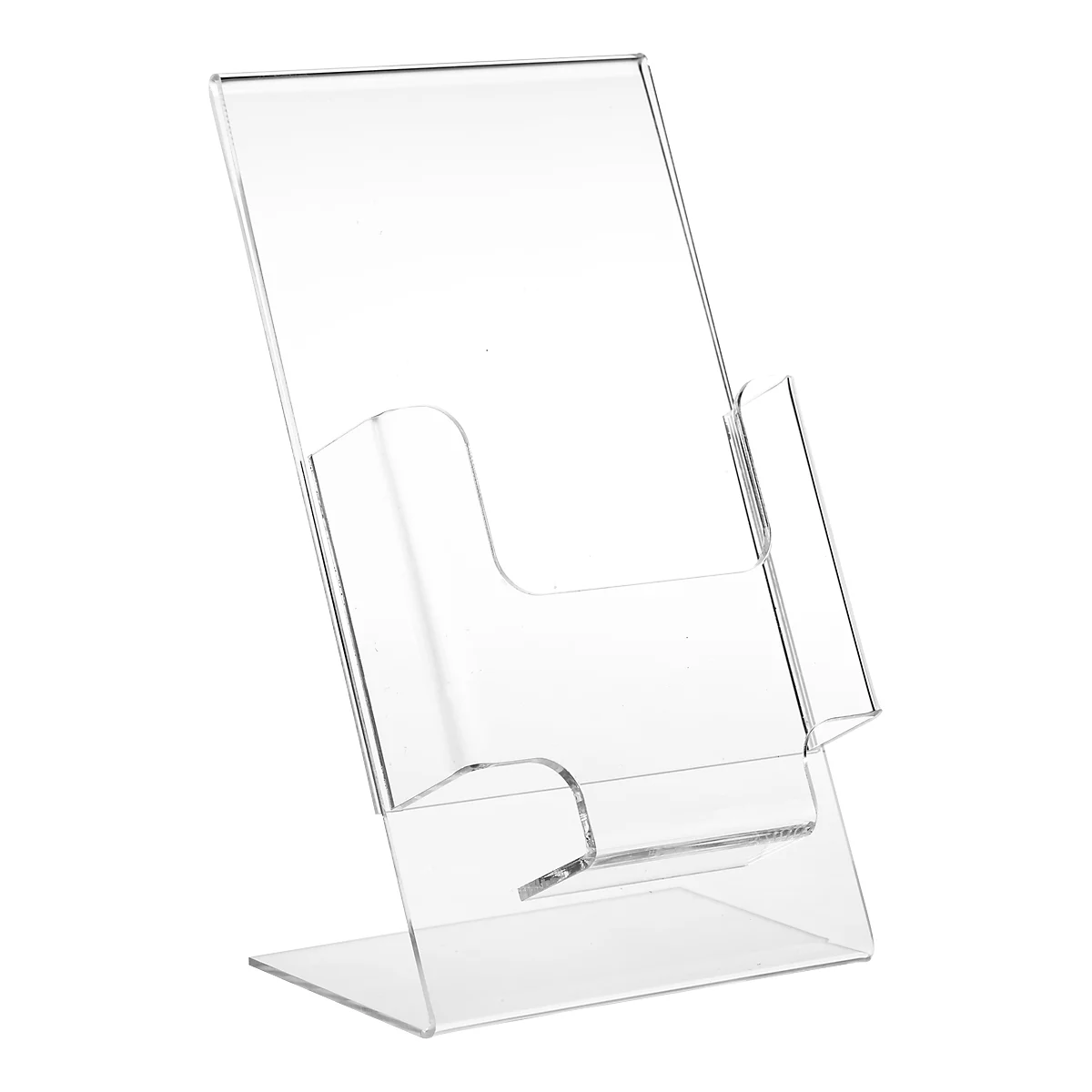 Porte-prospectus, compartiment distributeur, format long