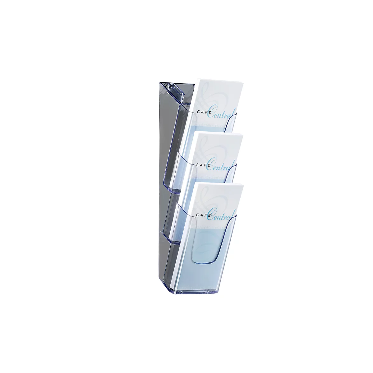 Porte-prospectus mural, 3 compartiments, format long